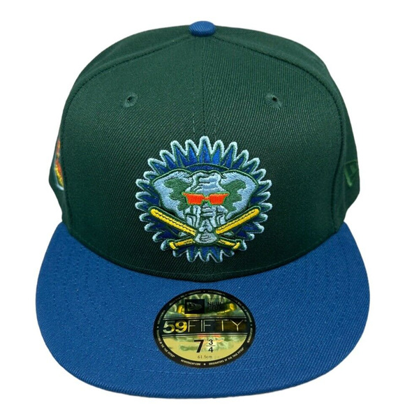 New Era 59fifty Oakland Athletics 50th Anniversary Patch‎ Hat Men's Sz 7 3/4 - Picture 2 of 5